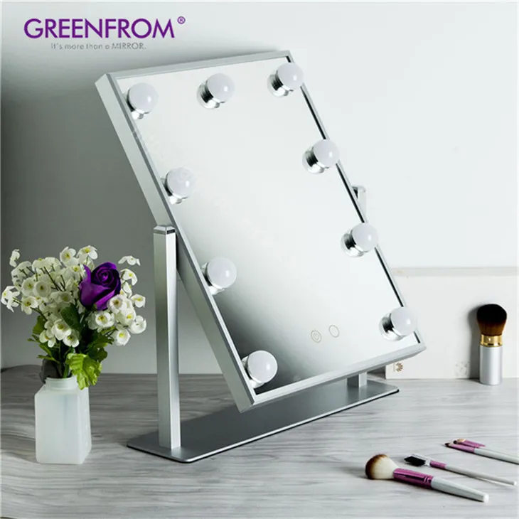 Tabletops освещенные Bluetooth Голливуд Макияж косметическое зеркало с подсветкой