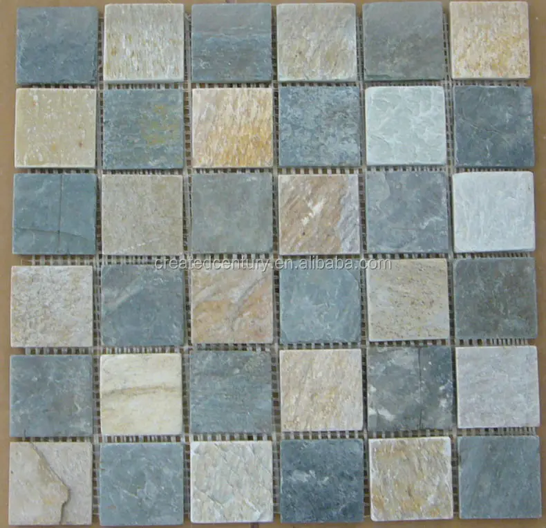 
Garden slate mesh paver slate mosaic 