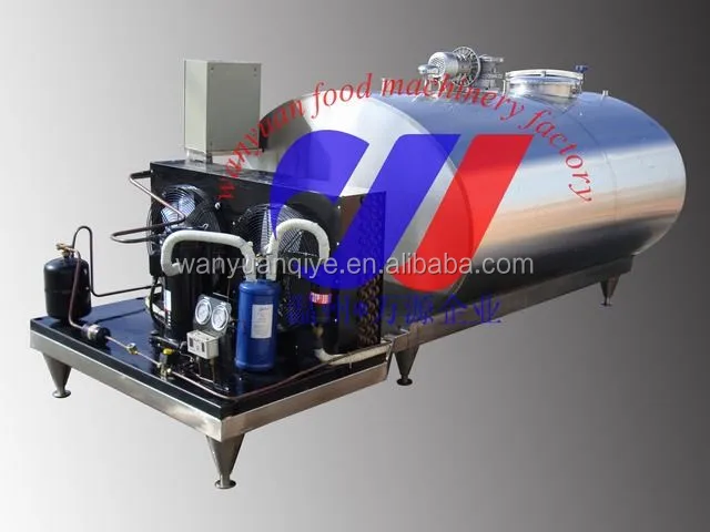 10000Liter horizontal milk cooling tank direct expansion milk cooling tank cooling milk to 2~5 degree