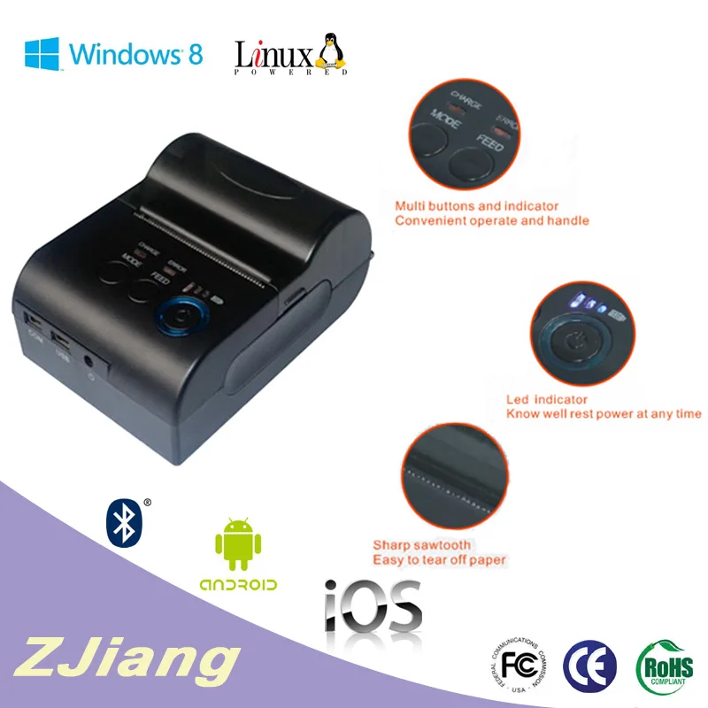 2' 90 мм/сек мобильных bluetooth для беспроводной портативный tablet pos-принтер для android
