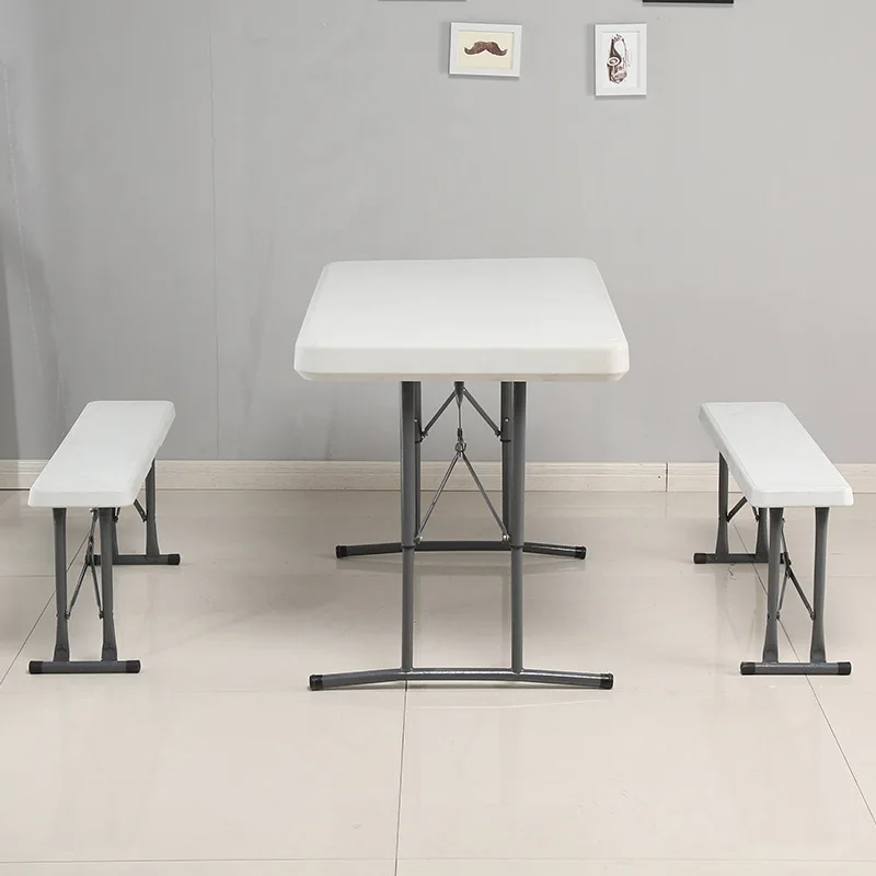 Rollyable portable for dinner picnic table suitcase adjustable small folding table