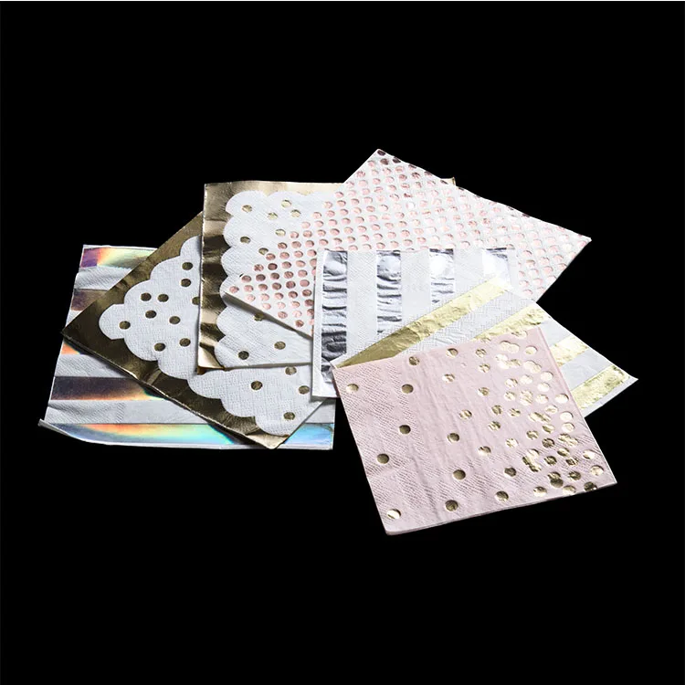 13*13 Inches Floral Print Disposable Paper Party Napkins Soft and Absorbent Cocktail Napkins Paper Napkins & Serviettes Custom