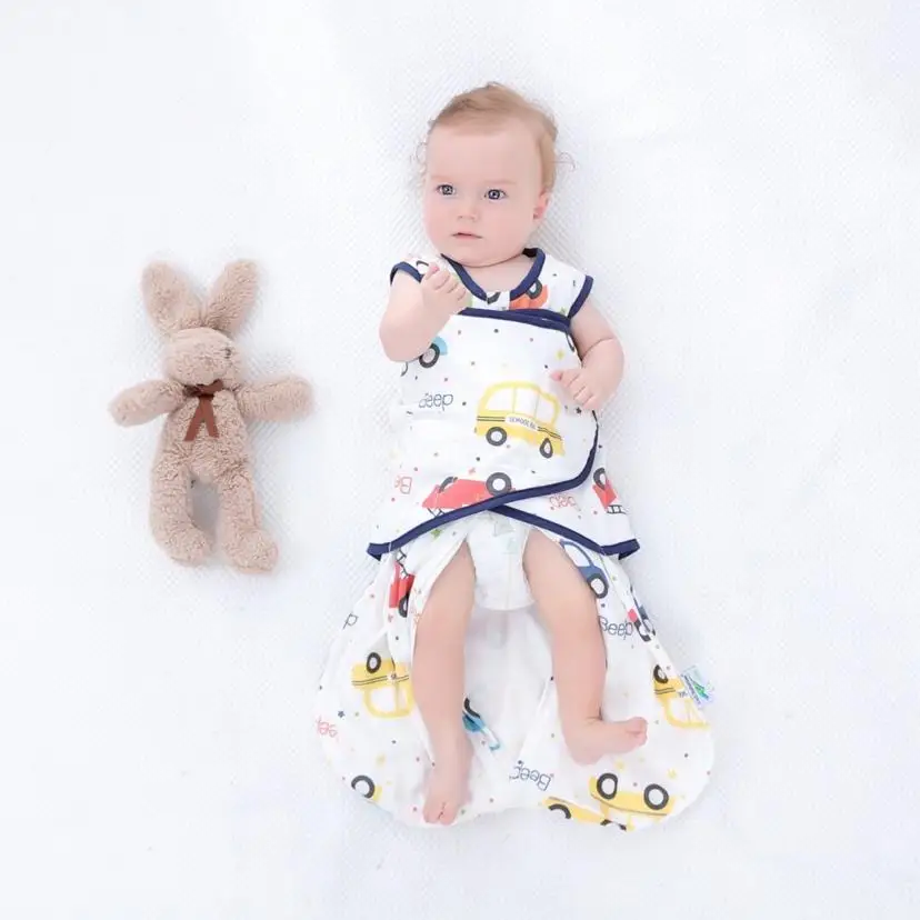
2019 Nantong Factory muslin wraps organic baby swaddle cotton car newborn & infant baby swaddle wrap baby sleeping bag 