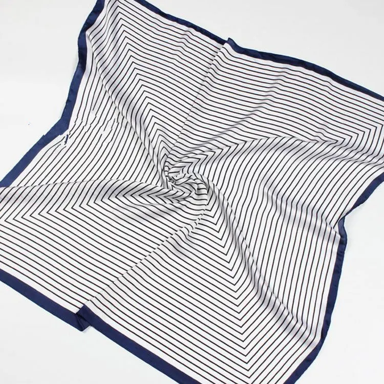 Wholesale from China High Quality Two Colors Striped Lady Polyester Winter Square Toe Knitted Scarf