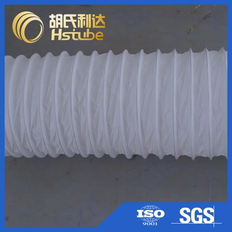 Hstube super quality pvc coated air conditioner duct plastic flexible duct tube with good offer