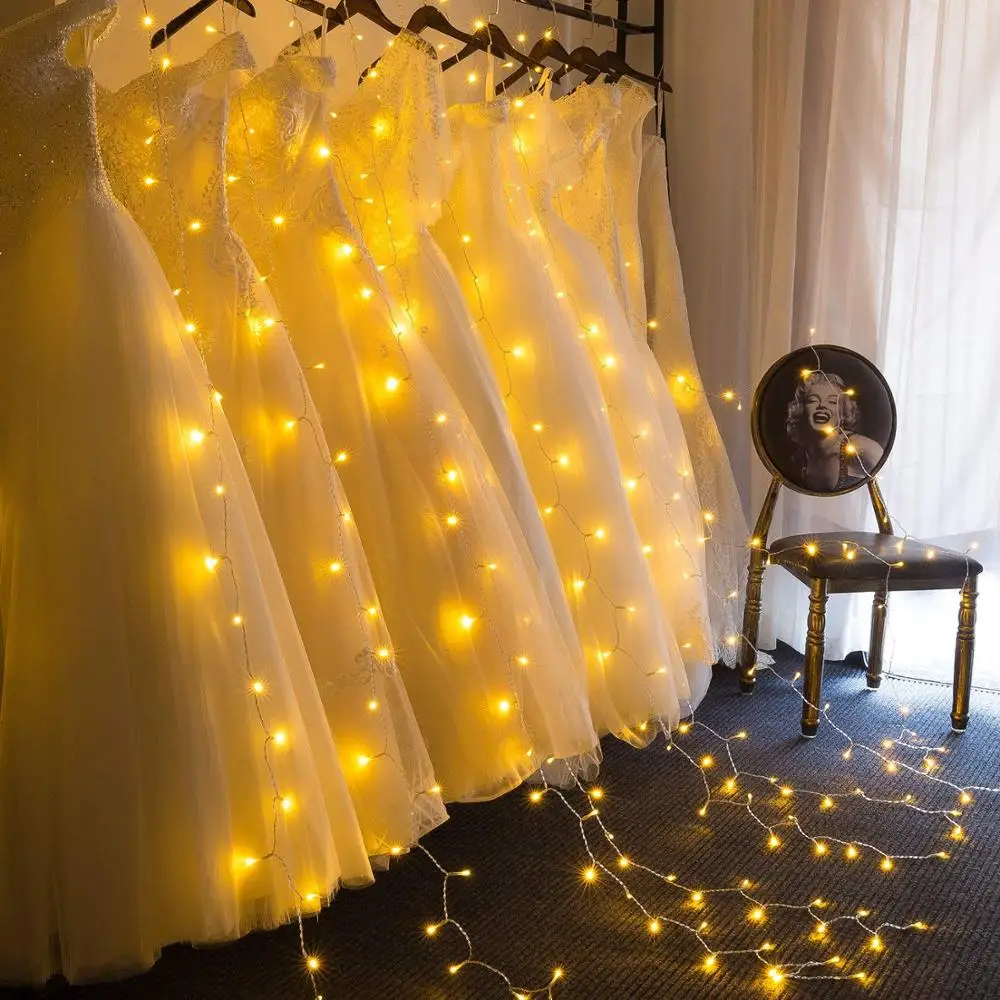 Evermore Factory Supply Home Decoration Led Wall Fairy Safety Indoor Outdoor Led Curtain Fairy Light