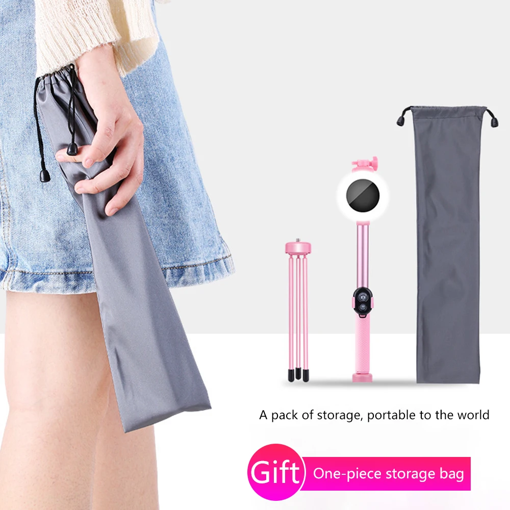 Portable Monopod  Selfie Stick 1.7M Tripod With Ring Light Selfie Beauty Portrait Fill Lighting For Phone X 8 7 6S plus