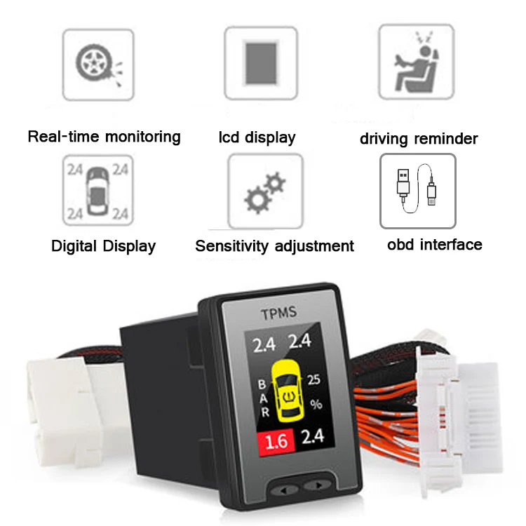 Система мониторинга давления в шинах Loyal Defender OBD TPMS с жидкокристаллическим ЖК-дисплеем для Toyota