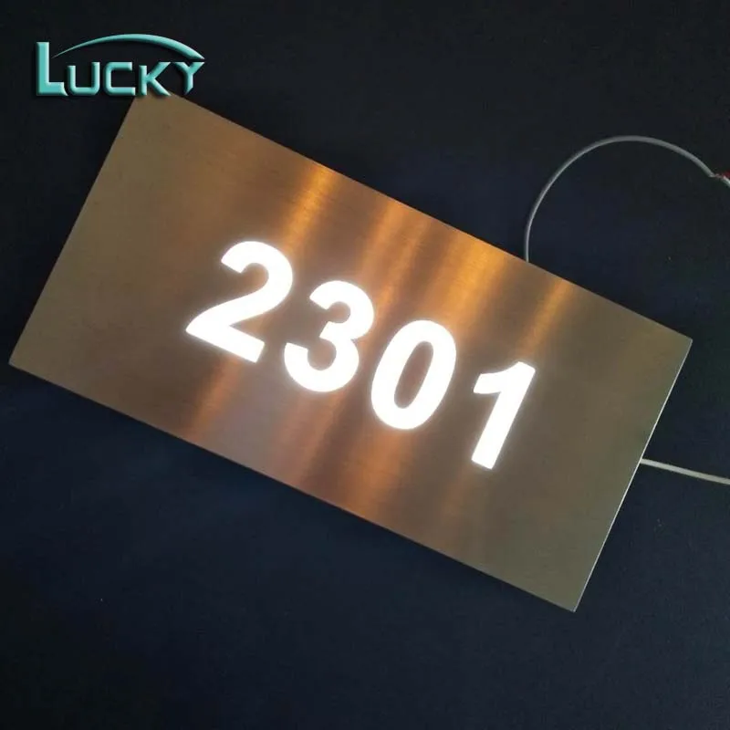 LED designer illuminated house numbers acrylic house number 3d acrylic logo led letter sign backlit logo sign for house