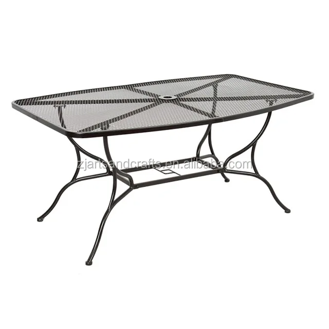 Металлический Сетчатый квадратный обеденный стол для сада