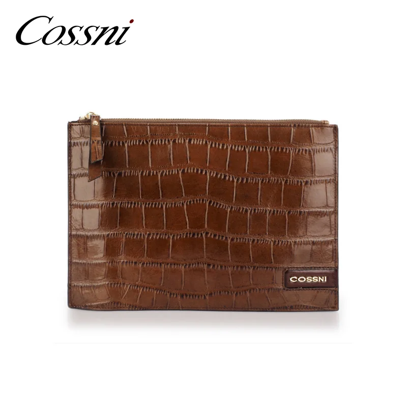 cossni genuine leather cowhide evening dinner party clutch bag for women