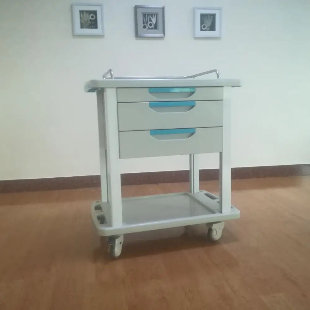 Тележки для медицинских инструментов с тремя ящиками