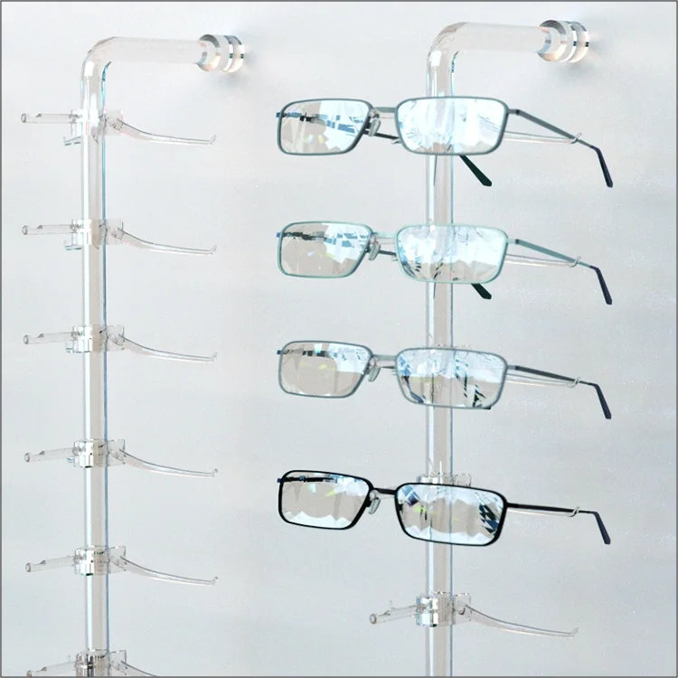 Glasses Holder Eyeglass Display Frame Stand Custom Wall Mounted Eyewear Display Rods