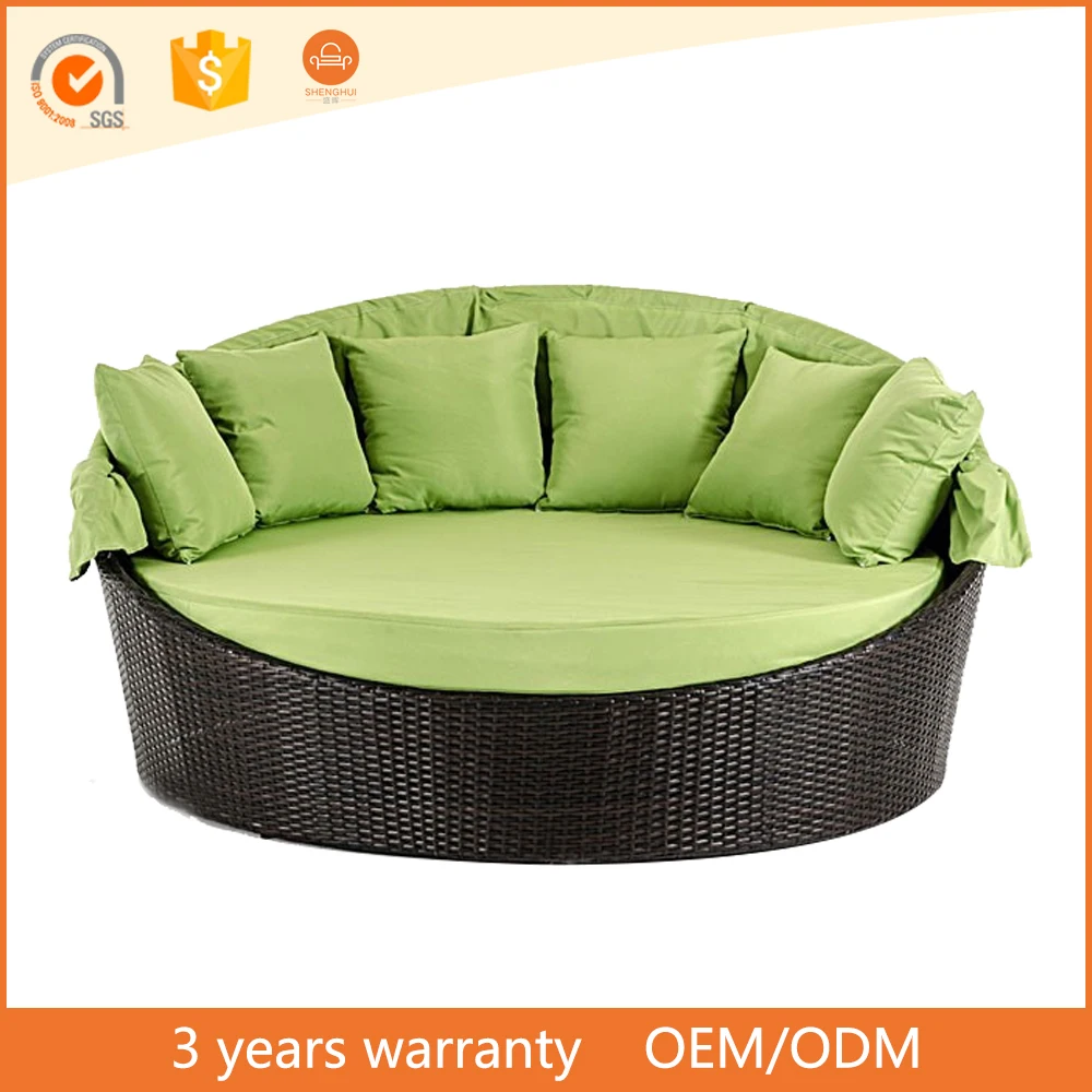 
Luxury Lazy Bone Gazebo Rattan Sofas For Poolside Outdoor Furniture 