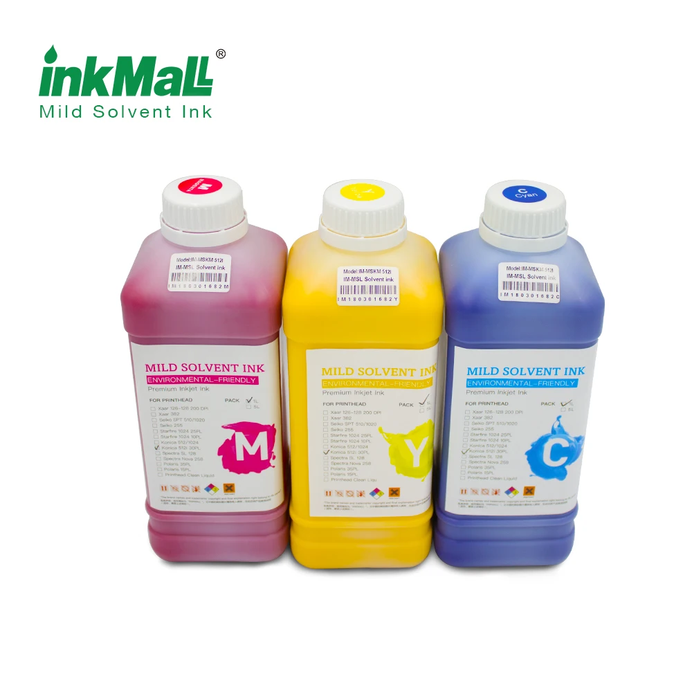 Inkmall японии качество конкурентоспособная цена мягкий растворитель чернила для Konica 512i 30pl струйный принтер