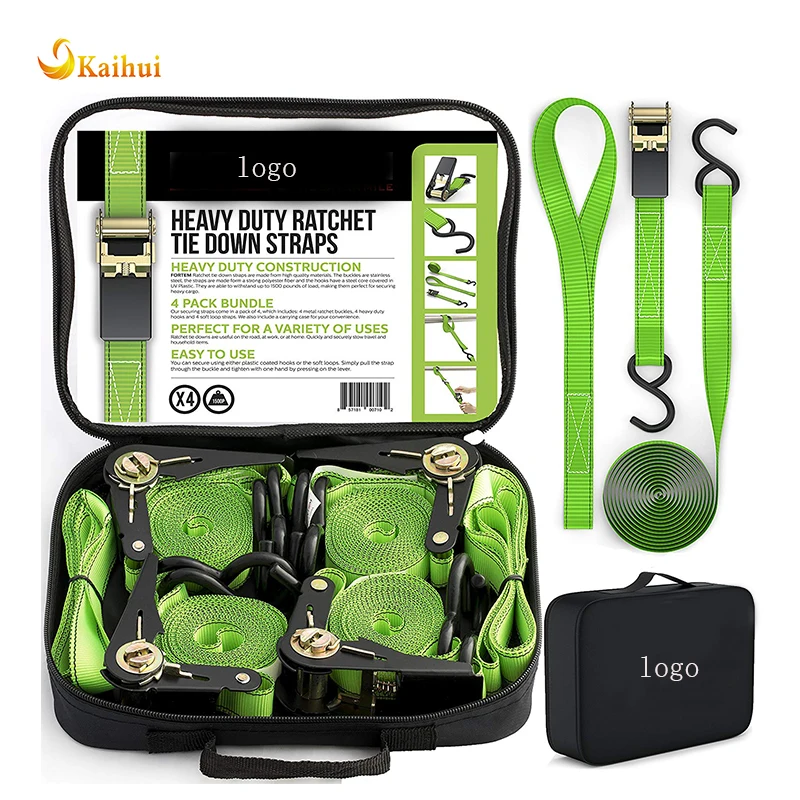 Ratchet Tie Down Straps With Bonus Carrying Case