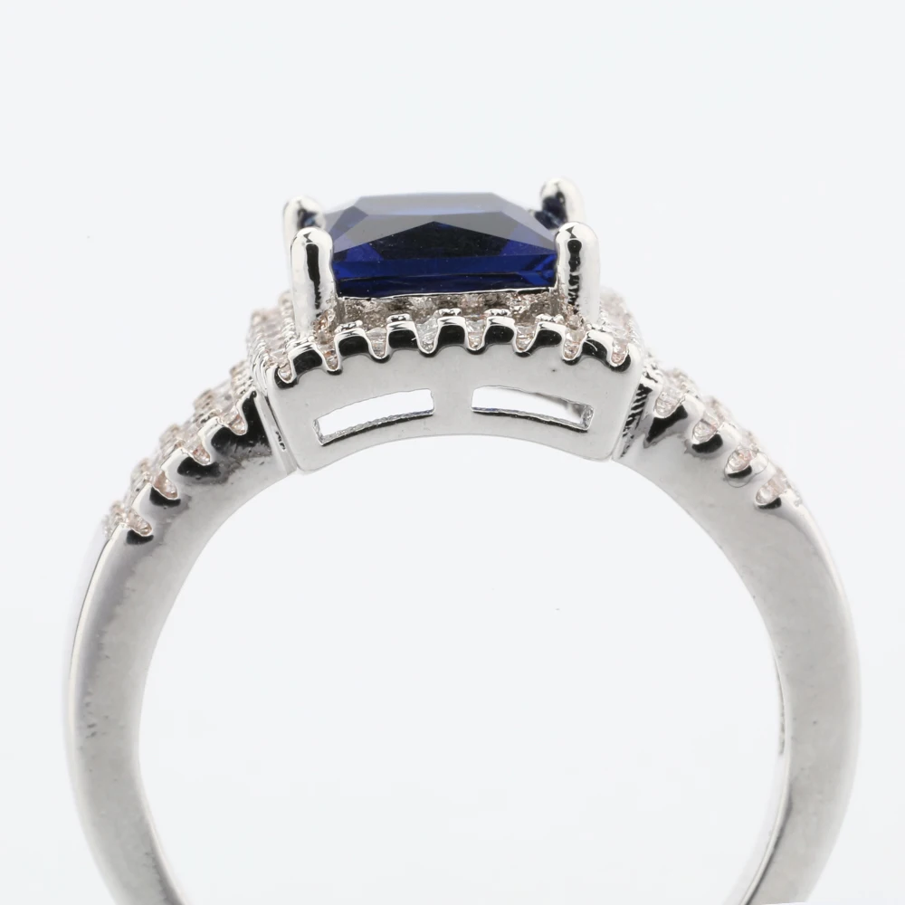 Blue sapphire jewelry silver mens one stone ring designs