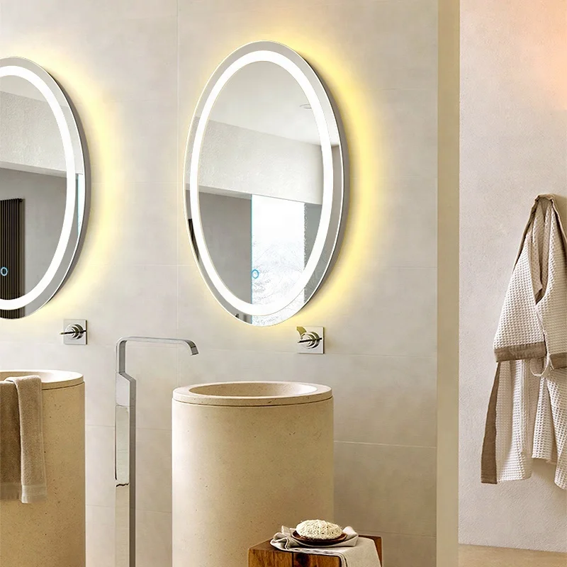 frameless fogless bathroom smart led mirror for hotel