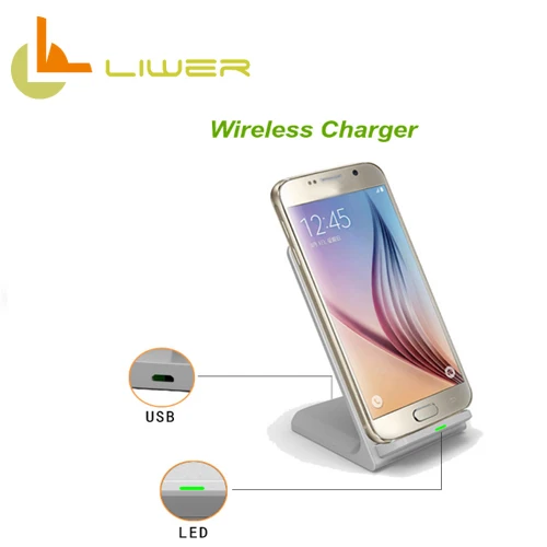 Wholesale mobile cell phone wireless charger for samsung galaxy s6/s6 edge s7/s7 edge s8/s8 plus