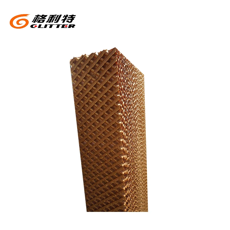 
Professional Manufacturer Evaporative Cooling Pad 7090 Brown Color Greenhouse Cooling Pad System Aluminum Alloy Frame 