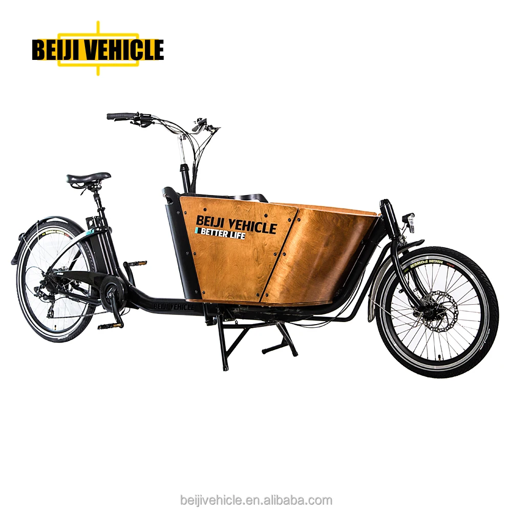 CE shopping Danish bakfiets electric 2 wheel heavy duty bicycle cargo bike for cargo use