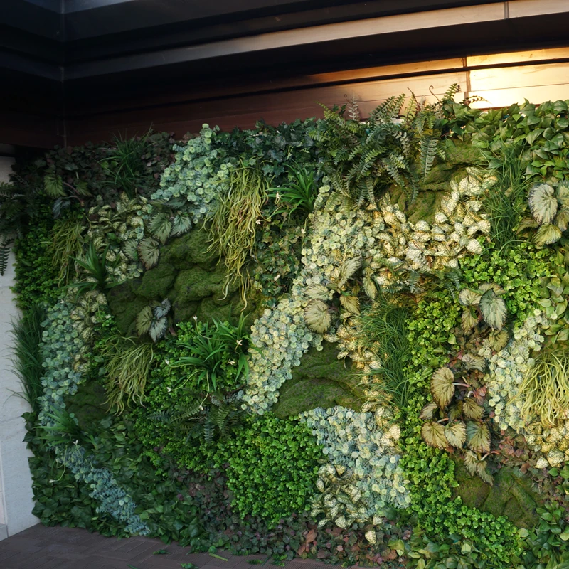wall hanging plant outdoor matte wedding and home decorative artificial hedge panel moss grass wall garden wall vertical