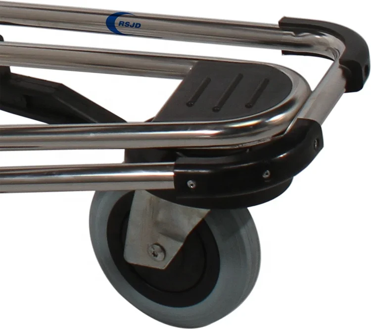 Unfoldable Airport Luggage trolley cart with brake