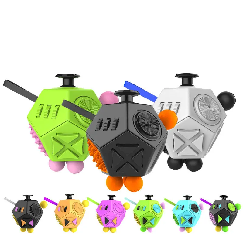 
Factory Direct Wholesales Anti Stress EDC Toys Hand Fidget Cube 12 sides 