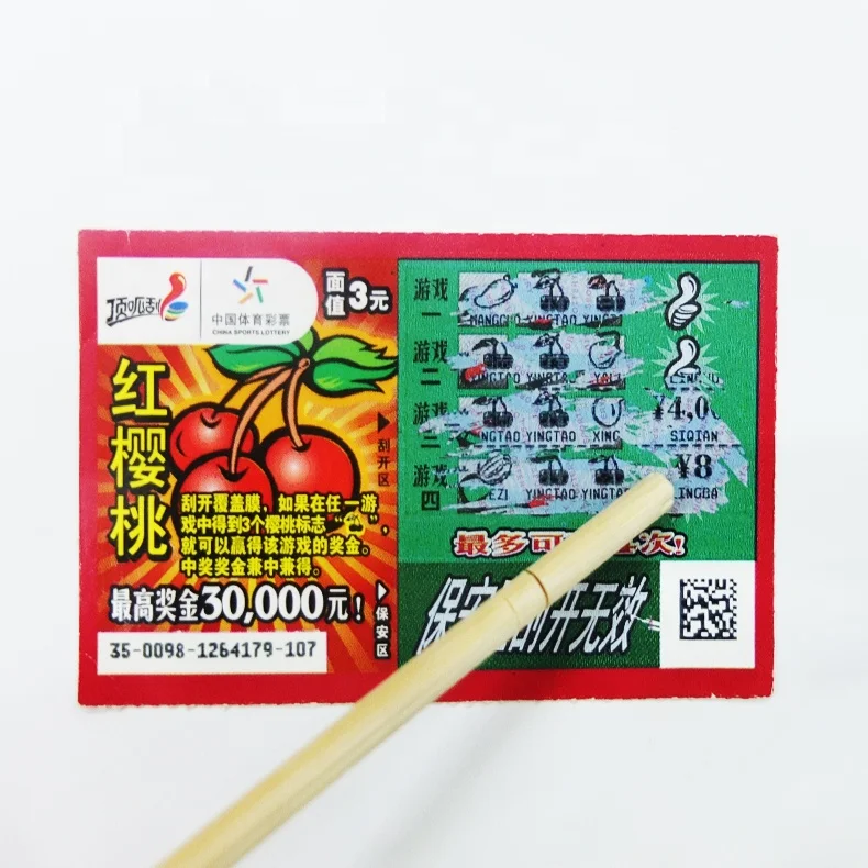 Free Design Custom Scratch Lottery Ticket and Rich Wining Card