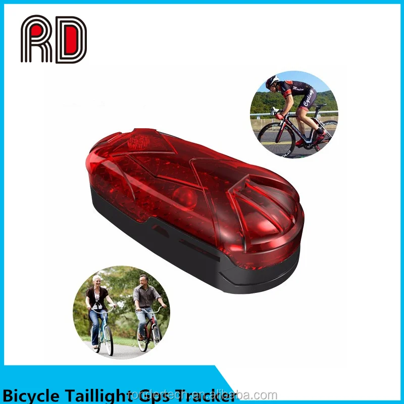 Велосипед gps трекер с задний фонарь и скрытые беспроводные gsm охранной велосипед сигнализация