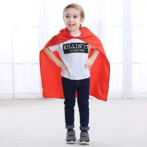 Custom Logo Printed Fancy Dress Cape Costume for Kids Children Party