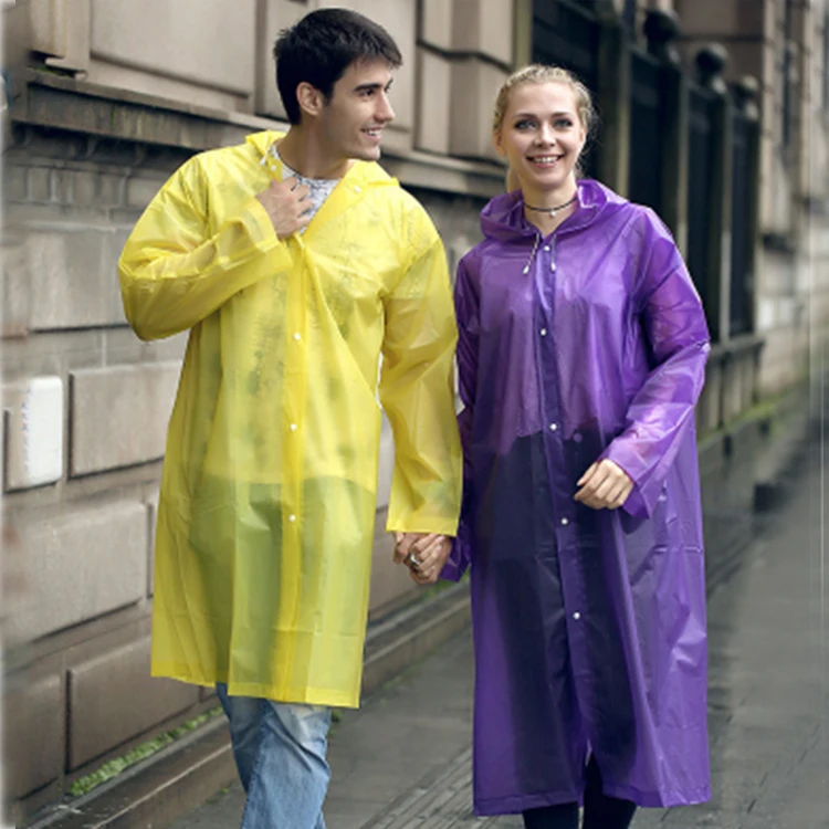 Sale Well Trending 2020 Various Women Plastic Raincoat Motorcycle Waterproof EVA Long Raincoat Waterproof With Hood