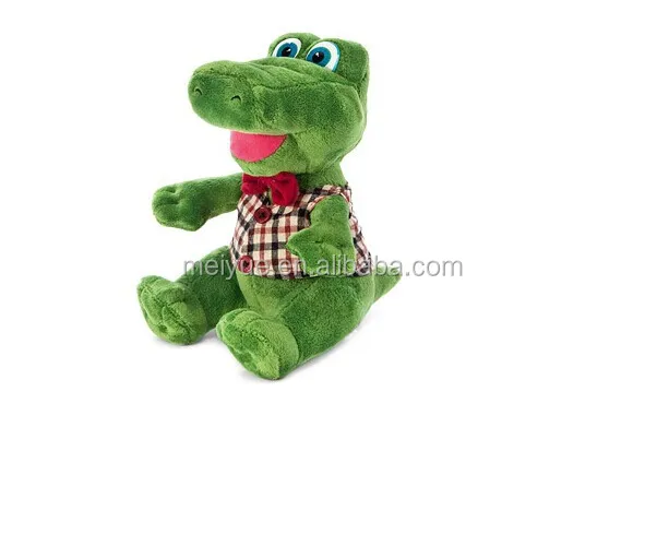 Free sample big size wholesale plush stuffed green crocodile toy