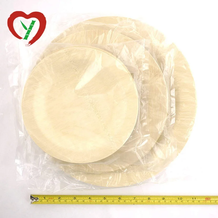 Round Turkish Wholesale Bambo  disposable natural plates