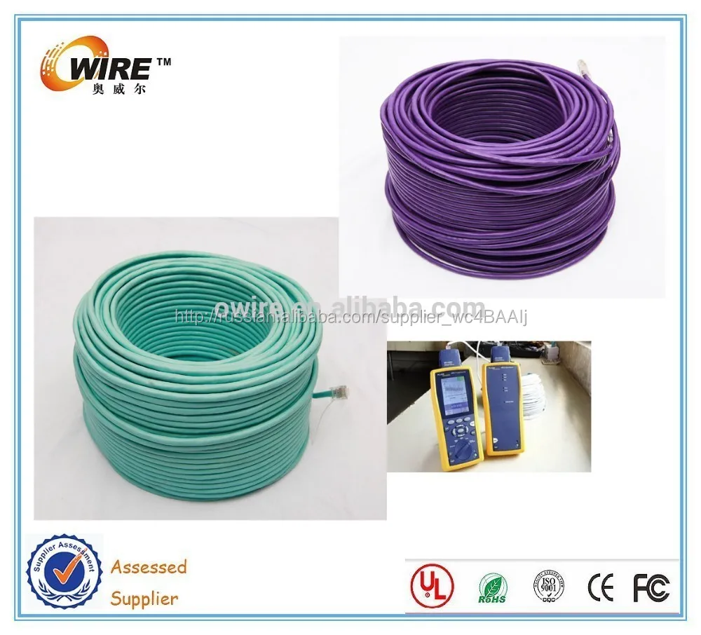 Китай производство футов / Roll 4 P / 24AWG 0.5 мм случайностью тест cat5e utp сетевой кабель
