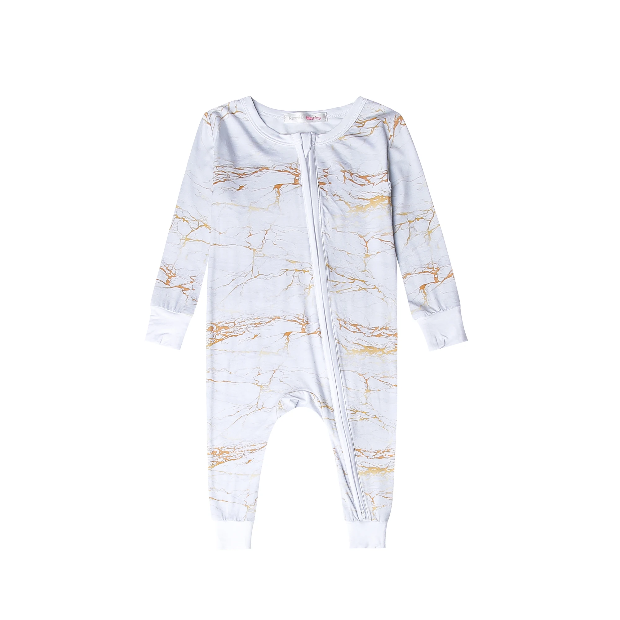 
Leesourcing Fashion newborn bamboo baby zipper clothes summer rompers baby boy and girls 