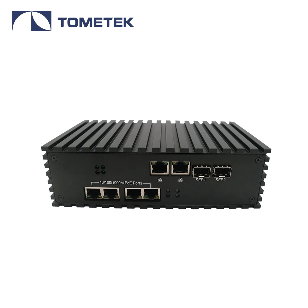 Fanless  POE ports mini pc intel quad core cpu 3855U windows10 micro computer pfsense thin client