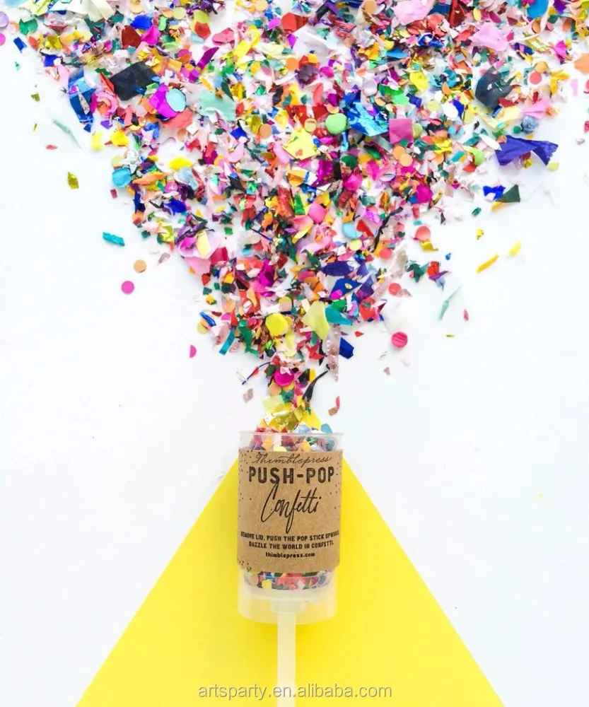 Wholesale Push Pop Confetti Wedding Party Decoration Confetti Poppers