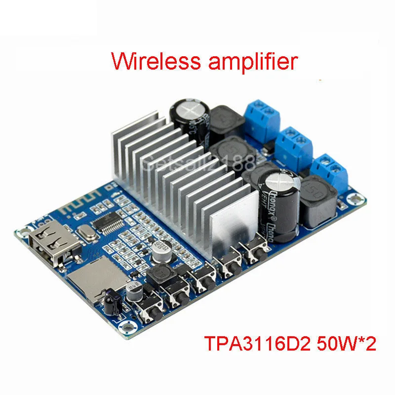 TPA3116 TPA3116D2 Wireless Amplifier Board 50W*2 FM Radio USB Decode WMA MP3 Calls wireless Receive Board