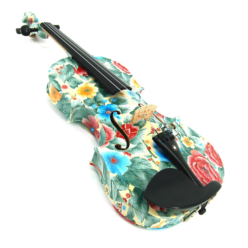 Kinglos brand professional handmade solid wood student 4/4 quality colorful acoustic violin