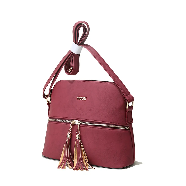 2021 Amazon Best Seller Medium Crossbody Bag with Tassel and Zipper Pocket