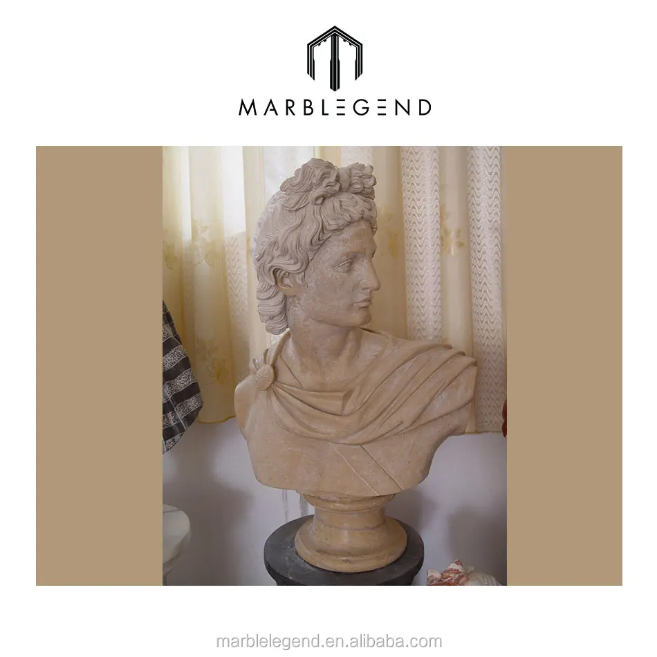 Famous ancient man natural marble bust sculpture