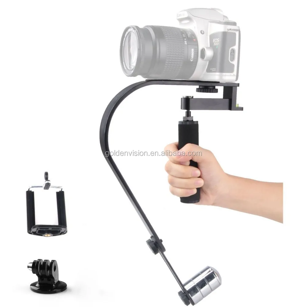 JGJ Hot Sale Camera Stabilizer DSLR Handheld Video Support for GoPro 1 2 3 3+ 4 4 Session Canon Nikon and Other SLR Camera