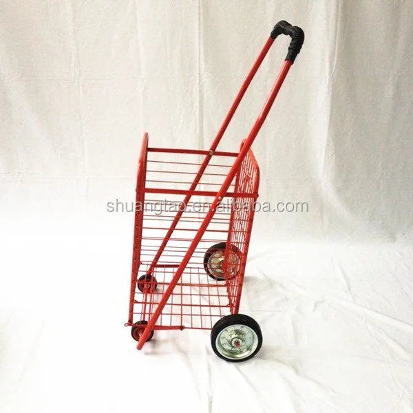 Manufacture Powder Coating Shopping Trolley cart, foldable shopping trolley(Wholesale)