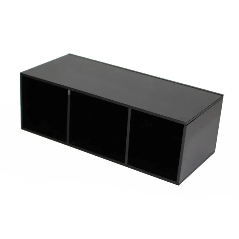 Acrylic Makeup Organizer Brush Mascara Lipstick Stand Case Jewelry Box Cosmetic Holder Storage Box 3 Lattices Organizer Box