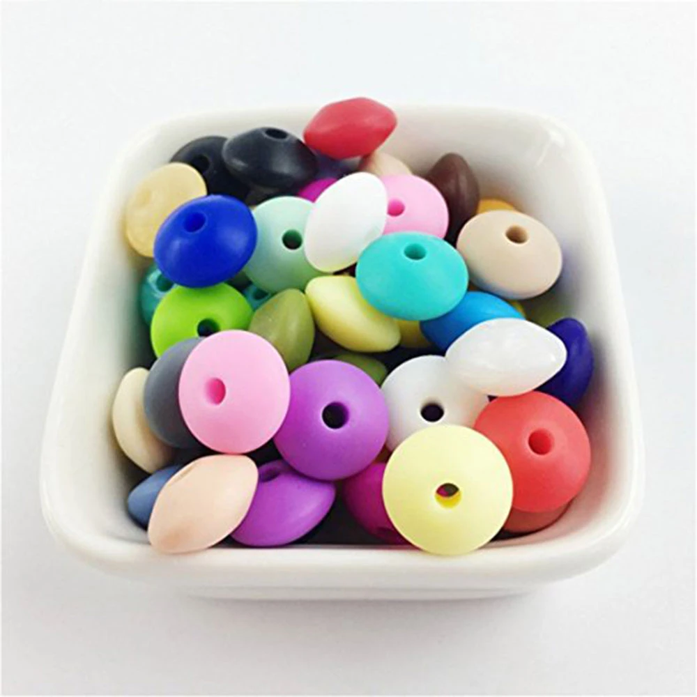 
DIY Accessories Neck Necklace Nursing Abacus Marble Silicone Beads 