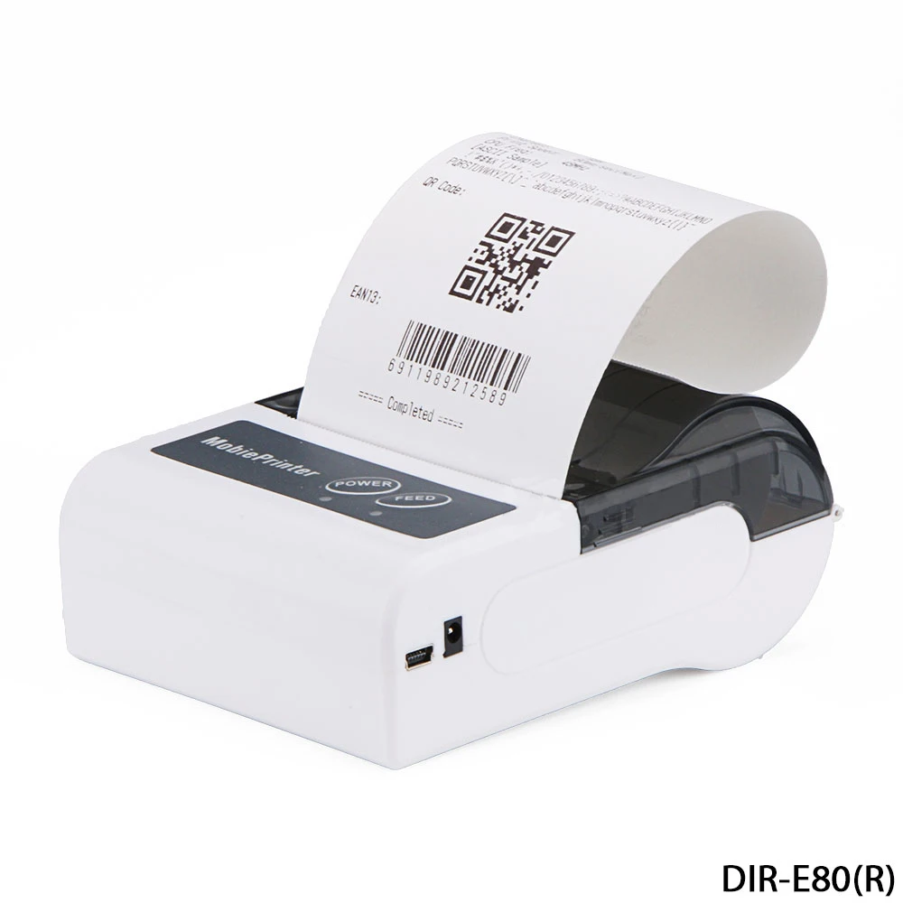 50mm portable barcode or document printer  label printer mobile printer