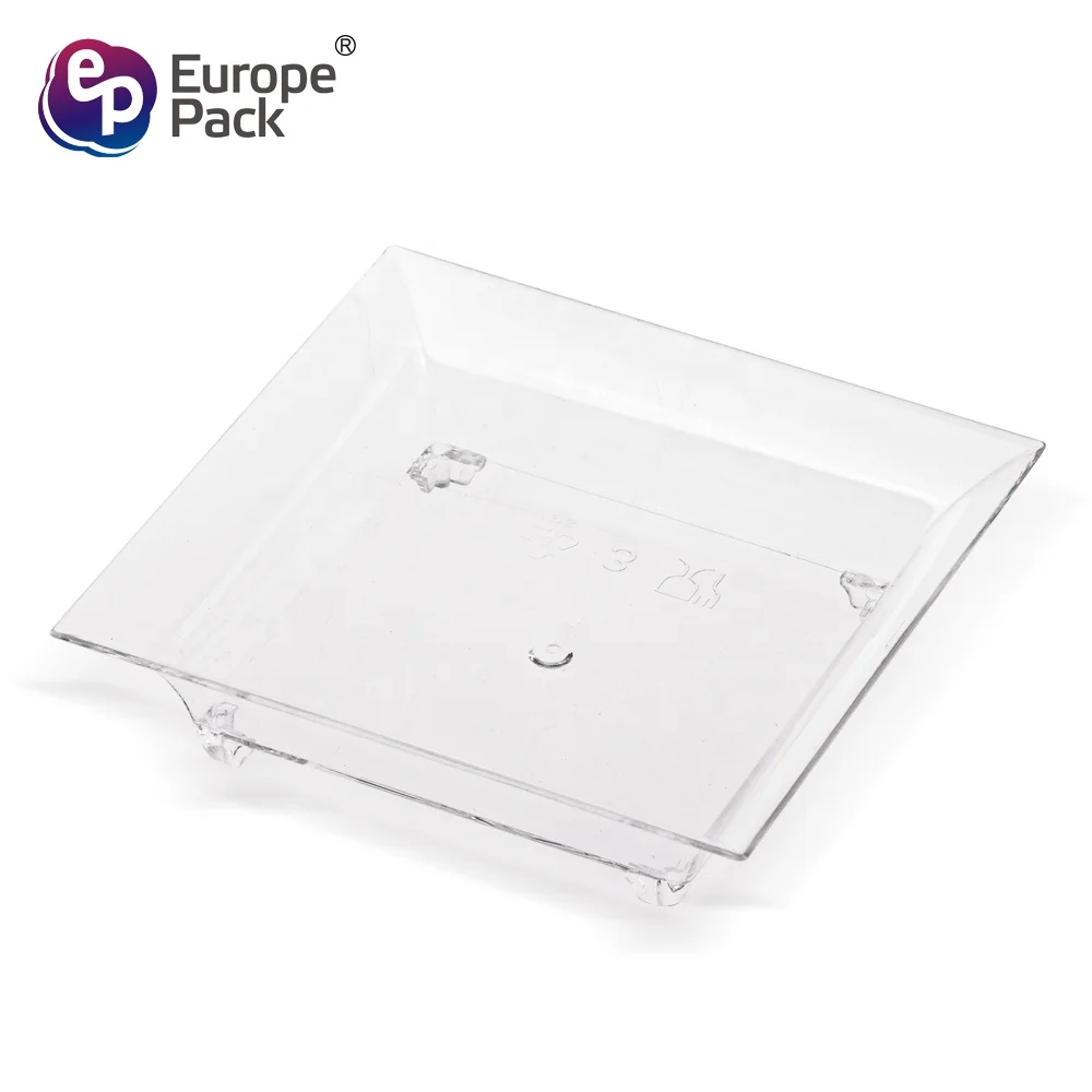Dishwasher safe most popular products party clear PS disposable mini cheese plates for sale