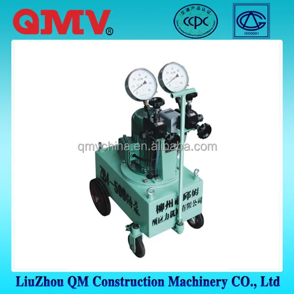 Prestressed concrete post tension stressing jack for concrete girders