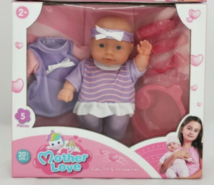 8 Inch Cute Stuffed Talk Doll Realist Baby Doll with clothes EN71Standards